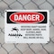 Signmission Rotating Shaft Hazard Keep Body Danger Sign, Plastic, 10in W x 7in L, 2PK OS-2PACK-DS-P-710-L-2445 - alternate 7